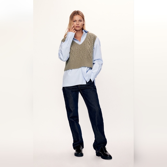 Zara Cable Knit Vest - Picture 1 of 3